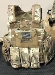 Multicam Tactical Vest Plate Carrier With Plates- 2 10×12 curved Plates