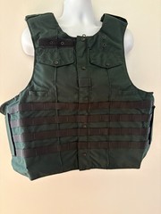 SAFARILAND Sacramento Uniform Shirt Carrier 2 Pocket Front Open M Green Molle