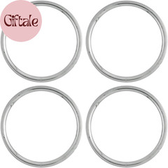 17 Inch Wheel Trim Rings 1.5 Inch Deep Chrome ABS Set Metal Clips