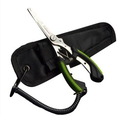 Stainless Steel Fishing Pliers with Lanyard, Nose Pliers Fishing Hook Cutter Sci