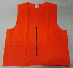 New Blaze Orange Hunting Safety Vest Lightweight with Zipper M/L or XL/XXL