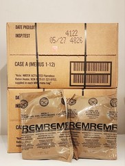 Military Meals Ready To Eat MRE cases A, B menu or both 05/2027 Inspection Date