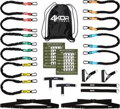 Shoulder and Full Body Cross Anchored Resistance Cord System with Interchangeabl