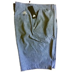 NEW Adidas 365 Performance Shorts Mens Navy Blue Heather Woven Stretch Size 34