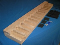 16 gun – wood closet gun rack with floor base- Solid Oak