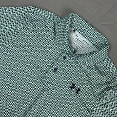 Under Armour Playoff Polo Geometric Print Mens S Green