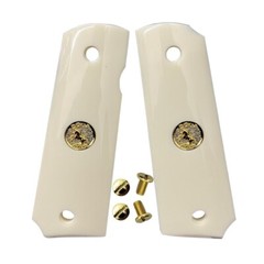 1911 Grips Full Size fit Colt Springfield Gun Grips W/Gold Horse & Screws