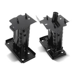 1 Pair Front Bumper Mounting Brackets Compatible with 2014-2019 Rogue Left and
