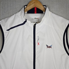 RLX RALPH LAUREN x SECESSION Mens Full Zip Vest Size XL Windproof White Golf