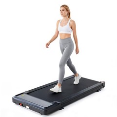 Sweetcrispy Compact Armless Treadmill for Small Spaces, Quiet UnderDesk Walki…