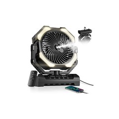 Coolice Misting Fan Portable Camping Fans 9Oz Water Tank 24000Mah Rechargeable