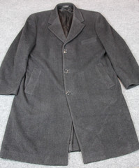 Lauren Ralph Lauren Peacoat Trench Jacket Men’s 44 Cashmere Wool Herringbone