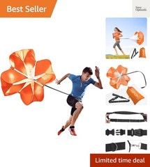 Bfsmile Running Speed Training 56″ Parachute with Adjustable Strap, Free Carr…