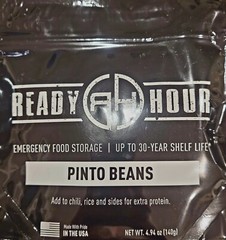 1 Ready Hour Side Dish/Military Meal/Survival Food/Camping: Pinto Beans (Dehyd)