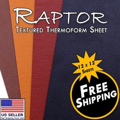 HOLSTEX® Sheet – Raptor Texture (12in x 12in)(.060, .080 & .093 Thicknesses)
