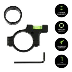 Hunting Alloy Bubble Spirit Level for Rifle Scope Laser with 30mm to 1″ Reducer