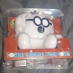 Dilbert Dogbert Golf Putter Head Cover, White, Machine Washable, 1pc