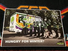 🏁‘11 ARCTIC CAT Snowmobile HUNGRY FOR WINTER Poster semi vintage logo 🟢🟣🟠⚪️