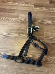 Perri’s Triple Stitched Horse Leather Halter BROWN NEW