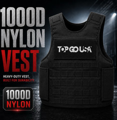 BRAND NEW 1000D Nylon Tactical Vest Black Security Guard MOLLE Utility Carrier