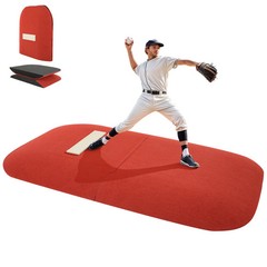 Sturdum Baseball Pitching Mound, Portable Softball Mound w/Non-Slip Rubber Plate