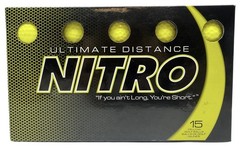 Nitro Long Distance High-Durability Golf Balls (15PK) All Levels Ultimate Dis…