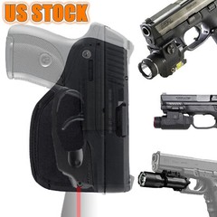 Tactical Concealed Carry IWB OWB Belt Pistol Holster for Gun with Light or Laser