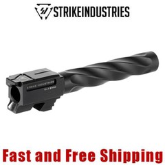Strike Industries Spiral Fluted 9mm Match Barrel for Glock 17 -Black Nitride