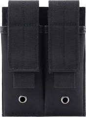 Tactical Single/Dual Pistol Mag Pouch Molle Magazine Holder for 1911/9mm .45 Cal