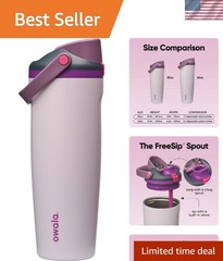 Leak-Proof 30oz Insulated FreeSip Water Bottle – Perfect for Sports & Travel