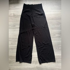 & Other Stories Black Pull On Wide Leg Pants Elastic Waist Size M Classic Casual