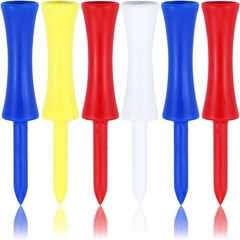 Golf Tees Plastic 100 Count 2-3/4 inch Tall Step Down Tees Golf – Mixed Color