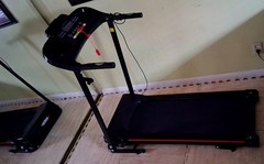 Black Electric Compact Foldaway Treadmill with Safety Key