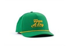 NEW Breezy Golf «Have A Day» Rope Green/Gold Snapback Golf Hat/Cap
