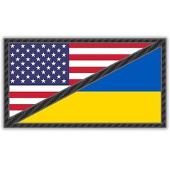 Ukraine American USA Flag Sticker Decal