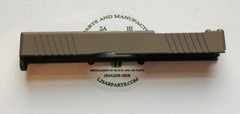 Slide for Glock 19 Gen3 RMR Cut,Front and Rear Serrations,USA MADE-Flat dark-F/R
