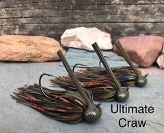 3 Weedless Football Jigs Bass Fishing Lure Green Pumpkin Black Blue & More