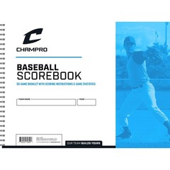 Champro Baseball Score Book (White), 28 pages 52 pages, WHITE