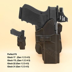 Tactical Holster Fits Glock 17 17L 22 31 Gen4 gen5 1-5 G17 G22 G31 Holder 9mm 40