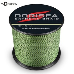 Power Braid Dorisea 100m~2000m Fluorescent Green/Black Spot Braided Fishing Line