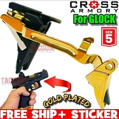 CROSS ARMORY GOLD / BLACK 3.5lb PULL Trigger for GL0CK 17 19 19x 26 34 GEN 5 BAR