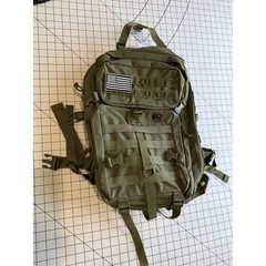 USCCA Tactical Backpack Green American Flag Patch Adjustable Straps