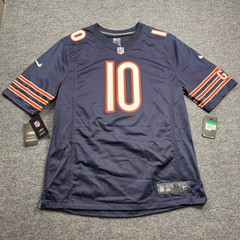 NWT Mitchell Trubisky 10 Chicago Bears Nike Jersey Men XL Navy Blue 10 NFL Game