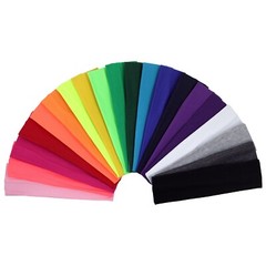 Cotton Headbands Soft Stretch Headband Sweat Absorbent Elastic Head Band Black