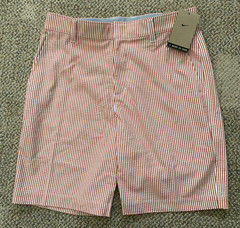 Nike Tour 8” Golf Shorts Seersucker Orange White FQ2091-812 $85 Men’s Size 32