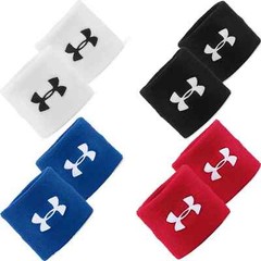 Under Armour UA 3″ Performance Black, White, Blue or Red Wristbands Pair 1276991