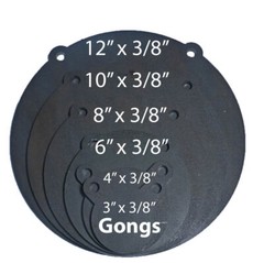 AR500 Steel Shooting Targets Set 3,4,6,8,10,12″ x 3/8 Gong Tactical Scorpion