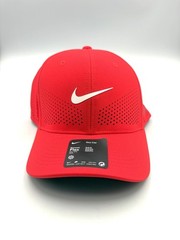 Red Nike Dri-Fit Adv Rise Cap Swoosh Flex Adult Unsex M/L