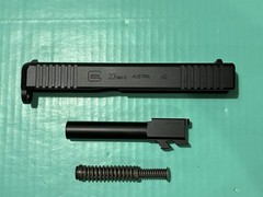 USED OEM GLOCK 23 GEN 5 SLIDE BARREL FIRING PIN SIGHTS BLACK FRONT SERRATIONS 40