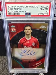 2023-24 Topps Chrome LFC Autograph GOLD /50 XABI ALONSO #AUXA PSA 10 GEM MINT